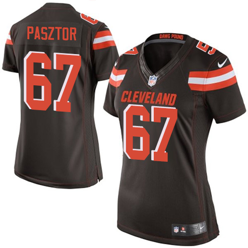 Women's Elite Austin Pasztor Nike Jersey Brown Home - #67 NFL Cleveland Browns